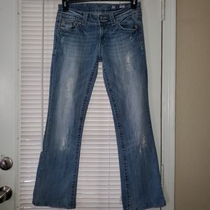 MISS ME Womens Bootcut distressed Jeans 28